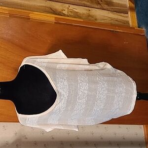 Sheer scoop neck sweater